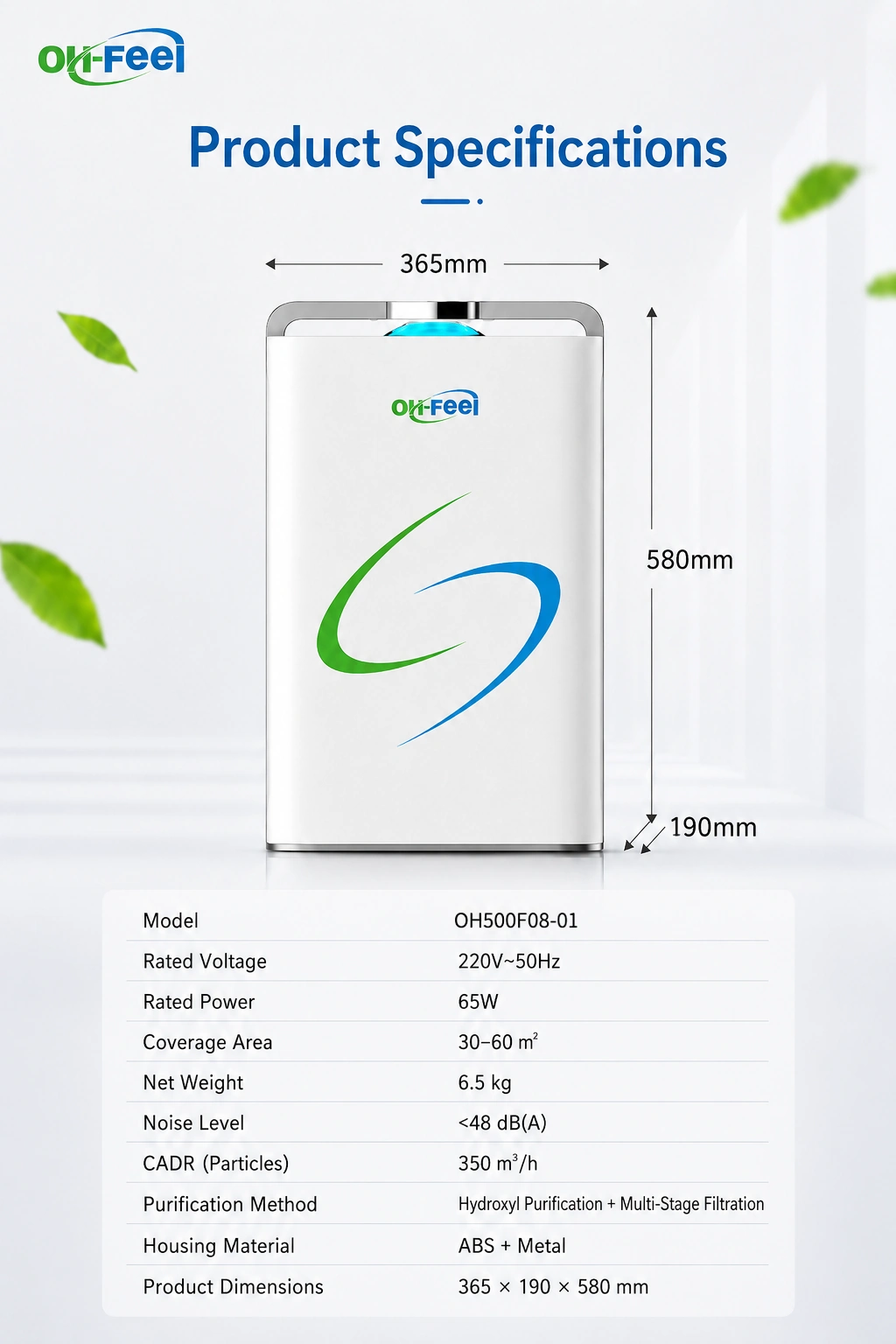 OH-FEEL® OH500F08-01 — Product Specifications